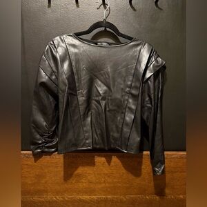 Zara Sleek Black Blouse